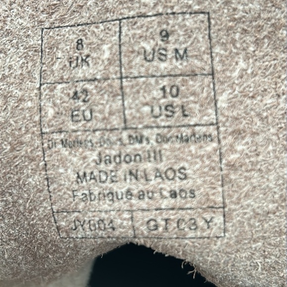 2298- Dr. Martens Combat Boots Women’s Size 9 / Men’s Size 10 Leather No Box - Picture 10 of 12